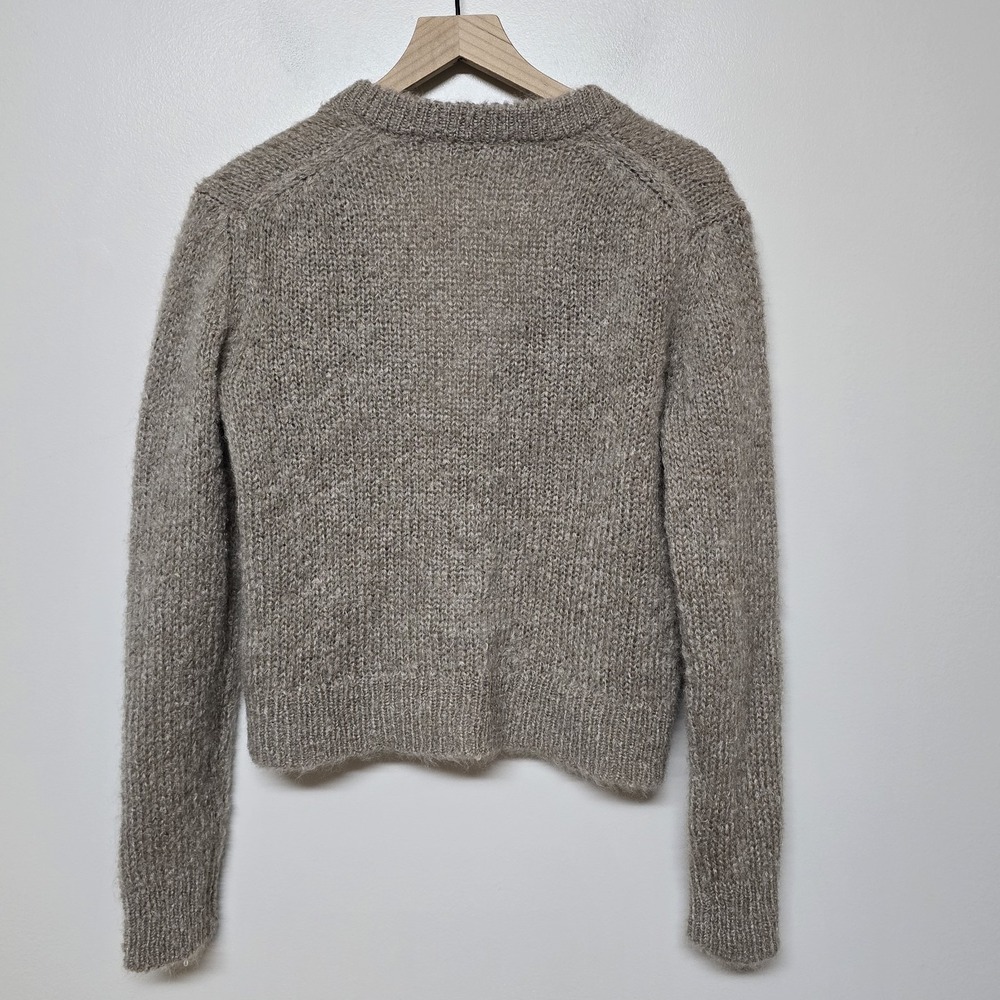 Jenni Kayne Womens Mohair Boyfriend Cardigan Sweater Stone Sz XS - Picture 5 of 8